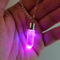 Pink Crystal Necklace For Gift, Multicolor Crystal Necklace For Gift, Purple Rhinestone Necklace For Gift, Led Necklace, Led Jewelry, Led Necklaces, Crystal Jewelry Necklaces, Diy Glow, Diy Led