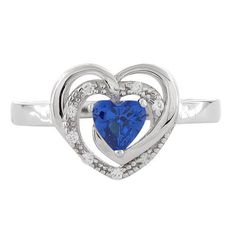 Top of ring height: 11mm

Top of ring width: 12mm

Band width: 2.58mm

Shank width: 1.7mm



Stone material: blue & clear cubic zirconia

Center stone size: 5.5mm

Stone shape: heart shape (center) & round

Center stone carat weight: 0.61 ct.

Total number of CZ stones: 9

Stone setting: Prong setting 



Metal: 925 sterling silver

Plating: rhodium plated

Finish: high polish Heart-shaped Cubic Zirconia Ring With Accent Stones, Heart Cut Cubic Zirconia Birthstone Promise Ring, Cubic Zirconia Heart Shaped Birthstone Promise Ring, Heart-shaped Cubic Zirconia Birthstone Ring For Promise, Cubic Zirconia Heart-shaped Birthstone Promise Ring, Heart-shaped Cubic Zirconia Birthstone Promise Ring, Sapphire Heart Cut Ring For Promise, Blue Heart Cut Ring With Accent Stones, Blue Heart Shaped Rings With Accent Stones