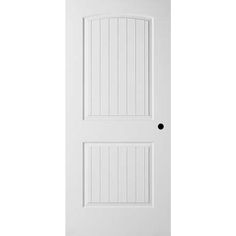 This 2 -panel round top plank door is an elegantly detailed Americana design. The composite wood with the classic design offers the ultimate in wood door authenticity. RELIABILT 30-in x 80-in Hollow Core 2-panel Round Top Plank Left Hand Smooth Primed Molded Composite Flat Jamb Single Prehung Interior Door in White Round Top Interior Door, Farmhouse Interior Doors, American Building, Plank Door, Americana Design, Craftsman Door, Custom Wood Doors, Prehung Interior Doors, Contemporary Doors