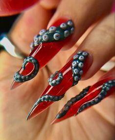 Nail Designs Chic, Punk Nails, Long Nail Designs, Claw Nails, Long Nail, Crazy Nails, Jelly Nails, Nail Art Ideas