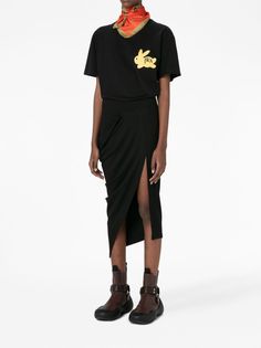 JW Anderson Asymmetric Draped Skirt - Farfetch Skirt Draping, Latest Skirts, Black Drapes, Wool Mini Skirt, Draped Skirt, Designer Drapes, J W Anderson, Skirt Midi, Jw Anderson