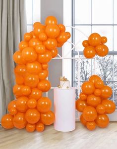 "Elegant Fall Balloon Garland kit! This monochrome orange balloon garland is perfect for the holiday season. Create a beautiful decoration display for Halloween, Thanksgiving or your next fall dinner party. Celebrate autumn and your 21st birthday in style. Have a fall-theme baby shower or use for a barn-style wedding. The possibilities are endless with this rustic balloon garland. Welcome in the fall season with an outdoor balloon arch.  DETAILS: *50 Latex Balloons Total - ( 30 - 12\" Balloons and 20 - 5\" Balloons) *Balloon Connector Strip and glue dots included *Instructions sheet included *Best practice is to inflate the day of your event. *If inflated incorrectly balloons can be damaged and will deflate quickly. *Balloons are easily affected by weather changes and may change inflated b Fall Party Decorations Outdoor, Rustic Balloon Garland, Outdoor Balloon Decorations, Nemo Decorations, Orange Theme Party, Finding Nemo Decorations, 21st Party Decorations, Nemo Party, Fall Party Decorations