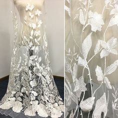 "* Length : 1 Yard, More would be cut into one piece * Width : 130 cm / 51.18\" * Color: Ivory * Patterns: Plants and Flowers * Material: Polyester, Lace, Cotton, Floral Embroider, Sequins * Technology: Embroider *Perfect for wedding dress making , baby clothes , curtains ,costume design , dress making and so on *Ideal for Dress, headbware, female underware brim,handbag accessory, hat. pillow,curtain,dolls outfits , home decor etc. *Designed by famous master specially for bridal accessories. *Wh White Embroidered Dress For Ceremony, Ceremony White Dress With Intricate Embroidery, Embroidered White Wedding Dress, Fitted Off-white Embroidered Fabric With Floral Details, White Ceremony Dress With Pearl Embroidery, White Dress With Pearl Embroidery For Ceremony, White Pearl Embroidered Dress For Ceremony, White Embroidered Fabric With Intricate Fitted Design, White Embroidered Fabric With Intricate Fitted Embroidery