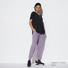 Ultra Stretch AIRism Jogger Pants | UNIQLO US Sporty Ankle-length Cargo Pants, Casual Long Yoga Pants For Sports, Stretch Casual Cargo Pants For Workout, Breathable Casual Yoga Pants, Casual Stretch Cargo Pants For Workout, Casual Ankle-length Yoga Pants For Workout, Casual Workout Activewear Ankle-length Pants, Casual Sports Pants Ankle-length, Casual Relaxed Fit Yoga Pants For Sports