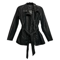 Nwt Baccini Faux Leather Jacket Size M I Ship Items Out Same Day Or Day After Purchase ~* Message Me Before Making A Bundle *~ * Item Will Be Deleted If Sold On My Other Apps * All Sales Are Final C: Winter Faux Leather Belted Jacket, Black Outerwear With Faux Front Pockets For Night Out, Winter Black Belted Biker Jacket, Winter Outerwear With Faux Front Pockets For Night Out, Winter Outerwear For Night Out With Faux Pockets, Belted Winter Outerwear For Night Out, Belted Outerwear For Winter Nights Out, Belted Outerwear For Night Out In Winter, Faux Leather Jacket