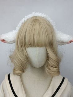 This price is for a kc only. Lolita Accessories:KC Lamb Headband, Lamb Ears, Lamb Costume, Kawaii Hair Accessories, Steampunk Fashion Female, Headpiece Accessories, Steampunk Fashion Male, Ear Design, Kawaii Hairstyles