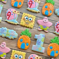 the decorated cookies are all ready to be eaten for someone's first birthday party