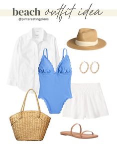 Summer Holiday Outfits Women 30s, Beach Side Outfit For Women, Beach Vacation Outfit Ideas, Planned Outfits, Outfit Ideas 2022, Beachy Outfit, Outfit Ideas School, Beach Outfit Ideas, Beach Outfit For Women