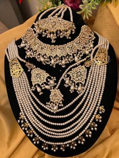 Beautiful multi coloured full jewellery set. Includes a necklace, earrings, jhumar, tikka and choker. Jhumar Tikka, Pink Bridal, Set Necklace, Jhumka Earrings, Jewellery Set, Brass Jewelry, Bridal Sets, Necklace Earrings, Hyderabad