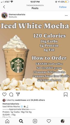 the starbucks iced white mocha is on twitter