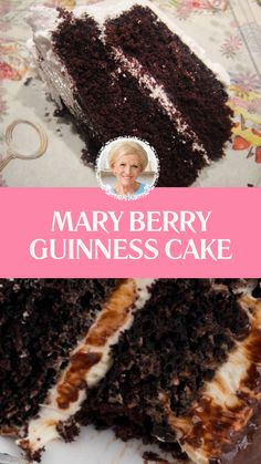 Mary Berry Guinness Cake English Cake Recipe, Mary Berry Recipes Baking, Mary Berry Cakes, Guinness Recipes, James Martin Recipes, British Bake Off Recipes, Cream Eggs, Irish Cooking, Guinness Cake