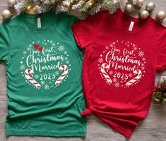 Couples Christmas Shirts Our First Christmas Married 2024 Christmas Couple Shirts His and Hers Shirts Couple Pajamas Christmas PJs Family The most wonderful time of the year, Christmas, has come.  Celebrate and have a merry Christmas with your loved one in these very cute matching Christmas couple shirts.  Celebrate the holidays and have a very wonderful Christmas in these shirts. We use the softest, lightest and most comfortable shirt available, the Bella Canvas 3001.  It's everyone's favorite Couple Pajamas Christmas, Couples Christmas Pajamas, Pjs Family, Christmas Couple Shirts, Couples Christmas Shirts, Christmas Pjs Family, Pajamas Christmas, Couples Christmas, Couple Pajamas