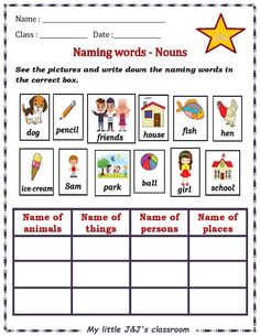 a printable worksheet with words and pictures for children to use in the classroom