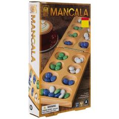 the game of mancalaa is in its box and it's ready to be played