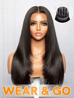 Chinalacewig Wear Go Pre Cut HD Lace 5*5 Closure Layer Wig Quick & Eas – chinalacewig Layer Wig, Long Hair Wigs, Glueless Wig, Wigs Hair, Colored Wigs, Custom Wigs, Types Of Curls, Hair Density, Wig Making