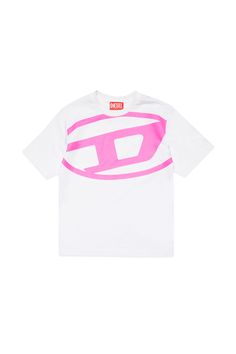 T-Shirt für Jungen aus weichem Baumwolljersey. Auf der Brust prangt ein großes kontrastierendes Oval D-Logo in einem leuchtenden Neon-Farbton.-T-Shirt für Jungen aus weichem Baumwolljersey. Auf der Brust prangt ein großes kontrastierendes Oval D-Logo in einem leuchtenden Neon-Farbton. Streetwear Tops Women, Clothing Design Ideas, Diesel Tshirt, Cute Online Clothing Stores, Diesel Shirts, Cute Clothing Stores, Simple Trendy Outfits, Cute Simple Outfits, Swag Outfits