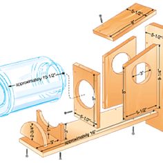 the diagram shows how to build a toilet paper dispenser