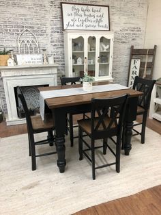 Pictured with a 4' L x 36 W Red Oak with Espresso stain and Black painted base. Pictured with 4 Double Cross Back Counter Height Stools..