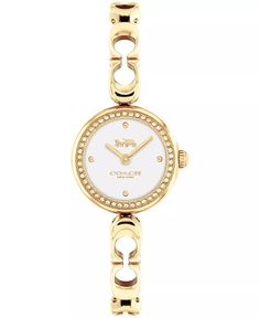 COACH - Coach Watches Women, Charm Bracelet Watch, Coach Watch, Pandora Bracelet Charms Ideas, Coach Jewelry, Bracelet Watches Women, Vintage Watches Women, Bangle Watches, Gold Watches Women