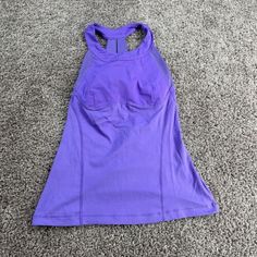 Top Seller for Lululemon Shirt Womens 4 Purple Lightweight Sleeveless Gym Outdoors Ladies A2, Fashion Women's Tops Lululemon Stretch Tops For Spring, Spring Stretch Lululemon Tops, Spring Stretch Top By Lululemon, Sleeveless Vest Top For Workout, Sleeveless Solid Workout Vest, Fitted Sleeveless Activewear For Light Exercise, Solid Sleeveless Workout Vest, Lululemon Summer Athleisure Tops, Sleeveless Tops With Built-in Bra For Yoga