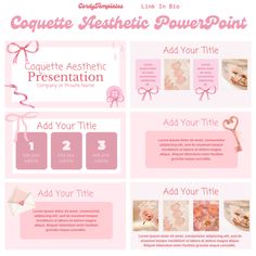 a pink and white website design for a fashion store, with the title'coquette aesthetic