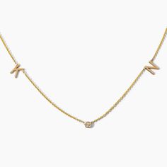 Please allow 1 week for this necklace to ship. Our 14k gold Custom Birthstone Initial Necklace makes the perfect gift for any occasion! Choose a classic diamond center, with the option of a lab grown or natural diamond or choose a genuine birthstone center! Handcrafted to order. Details: 16 inch chain or 18 inch chain with lobster clasp. 2 letter choices + 1 birthstone choice. For more letters or birthstones email us for customization. Birthstones: January - Garnet: Genuine February - Amethyst: Everyday Yellow Gold Initial Necklace With Diamond, Yellow Gold Diamond Necklace With Birthstone, Classic Personalized Cubic Zirconia Necklaces, Classic Personalized Cubic Zirconia Necklace, Birthstone Necklace With Single Cut Diamonds As A Gift, 14k Gold Initial Pendant Necklaces With Diamond Accents, Diamond White Birthstone Necklace In Diamond, Diamond Charm Necklace With Single Cut Diamonds, Personalized Diamond Necklace For Everyday