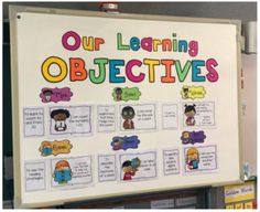 a white board with writing on it that says our learning objective's