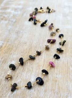 Luxury Tourmaline Round Bead Necklace, Tourmaline Beaded Necklaces For Jewelry Making, Tourmaline Necklace With Natural Stones And Round Beads, Tourmaline Beaded Necklaces With Round Natural Stones, Gemstone Chip Necklace, Chip Bead Necklace, Chip Necklace, Tourmaline Jewelry, Round Necklace