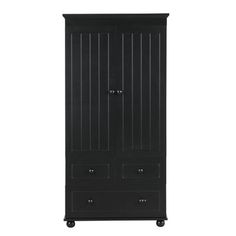 a black cabinet with two drawers on wheels