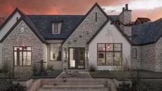 3-Bed Modern Cottage Plan with Two Fireplaces and 2-Car Garage - 623279DJ | Architectural Designs - House Plans Modern Cottage House Plans, Transitional Architecture, Cottage Flooring