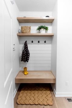 the entryway is clean and ready to be used as a mudroom or closet