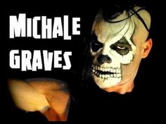 a man with makeup on his face and the words michael graves written in front of him