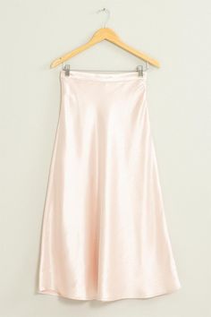 Satin pastel pink shimmering midi skirt. NOTE: If your size is not available, please register your email in EMAIL ME WHEN AVAILABLE link. Pink Satin Skirt For Spring, Feminine Satin Skirt For Spring, Elegant Pink Satin Skirt, Pink Satin Flared Skirt, Pink Satin Long Skirt, Elegant Pink Lined Maxi Skirt, Feminine Midi Satin Skirt, Feminine Satin Skirt For Night Out, Feminine Long Satin Skirt