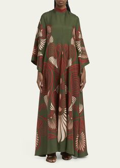 La DoubleJ Magnifico Neck-Sash Placee Silk Dress - Bergdorf Goodman Ankara Styles, Bergdorf Goodman, Top Designers, Silk Dress, Ankara, Tops Designs, Festival, Silk, Luxury Fashion