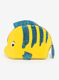 Danielle Nicole Disney The Little Mermaid Flounder Makeup Bag, , hi-res Flounder Makeup, Cool Disney, Danielle Nicole Disney, Disney Presents, Disney Purse, Disney The Little Mermaid, Disney Outfit, Danielle Nicole, Disney Side