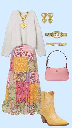 💐💐 #outfitinspo #beauty #vibes #fitinspo #outfit #outfitideas #ideas #cute #pink #yellow #colorful #summer #spring #floral #purple Beauty Vibes, Cute Modest Outfits, Cute Everyday Outfits, 가을 패션, Lookbook Outfits, Preppy Outfits, Spring Floral, Look Chic, Outfits Casuales