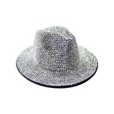 "Flashy all over gem colorful hat in fedora style. Stiff and sturdy design. Measures 22.5\" in circumference Colors: Black Silver AB Purple AB Red AB Green" Adjustable Summer Hats With Bling, Adjustable Silver Party Hat, Evening Hats With Rhinestones And Curved Brim, Silver Brimmed Party Hat, Silver High Crown Hat For Party, High Crown Silver Hat For Party, Summer Hats With Rhinestones And Short Brim, Party Hats With Rhinestones And Short Brim, Silver Short Brim Hat For Party