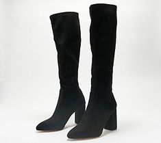 Make a bold and chic style statement in these essential tall boots. From Franco Sarto. High Ankle Knee-high Boots For Workwear In Fall, Knee-high Boots For Fall Workwear, Fall High Ankle Knee-high Boots For Workwear, Sleek Knee-high Boots For Winter, Sleek Medium Width Knee-high Boots For Winter, Chic Winter Boots With Stacked Heel, Winter Knee-high Boots With High Shaft For Workwear, Trendy Tall Platform Boots For Fall, Sleek Fall Knee-high Boots With High Shaft