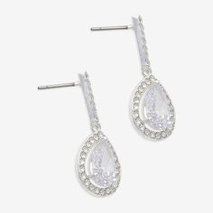 Bead Type: Cubic ZirconiaEarring Back: PostStone Millimeter Measurement: 11 Mm Width, 28 Mm LengthMetal Color: Silver ToneEarring Length: 28mmEarring Width: 11mmCare: Wipe CleanStone Type: 100 Cubic ZirconiaEarrings Type: Post EarringsEarrings Style: Drop EarringsMetal: BrassCountry of Origin: Imported Hypoallergenic Cubic Zirconia Party Earrings, Hypoallergenic Cubic Zirconia Earrings For Party, Formal Hypoallergenic Crystal Earrings With Cubic Zirconia, Rhinestone Teardrop Dangle Earrings In Cubic Zirconia, Cubic Zirconia Dangle Teardrop Earrings With Rhinestones, Teardrop Dangle Earrings With Rhinestones In Cubic Zirconia, Teardrop Dangle Earrings With Rhinestones And Cubic Zirconia, Teardrop Earrings With Rhinestones, Classic Crystal Earrings For Pierced Ears