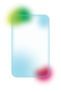 an image of a blurry square button on a white background with red, green and blue colors