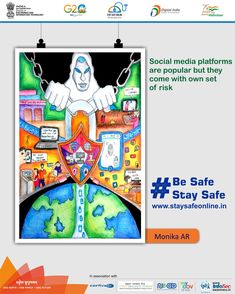 a poster with the words social media platforms are popular but they come with own set of risk