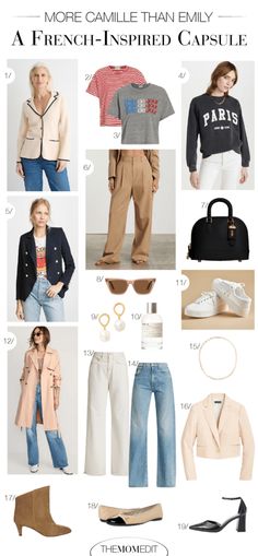 Sporty-Chic: A Spring Capsule Wardrobe With A French Twist - The Mom Edit French Capsule Wardrobe, Mom Edit, Navy Trench Coat, Lightweight Trench Coat, Classic Capsule Wardrobe, French Outfit, Chic Jeans, Spring Capsule