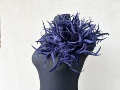 This huge navy blue chrysanthemum flower brooch is hand-created of pure silk. An extra large dark blue floral shoulder corsage looks very vivid and unusual accessory. All elements of the oversized pin are handcrafted with meticulous attention to detail. Natural silk fabric flower pin elements were cut out, and the edges of the fabric were processed with special tools so they would not crumble or diverge. So each corsage will slightly vary but the aesthetic and look remain the same. Then all of them assembled into a flower. Its oval shape is very organic and looks impressive on clothes.  You can choose the brooch fastening: standard wide pin or magnet disc. Thanks to them you can easily fasten it anywhere: on the lapel of the jacket, on the shoulder, on the belt, or on the sleeve.  The gian Blue Chrysanthemum Flower, Shoulder Corsage, Blue Chrysanthemum, Fabric Flower Pins, Dark Blue Flowers, Corsage Pins, Chrysanthemum Flower, Giant Flowers, Fabric Flower