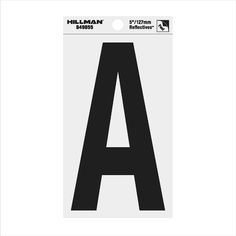 the letter sticker is shown in black and white, with an extra size for each letter