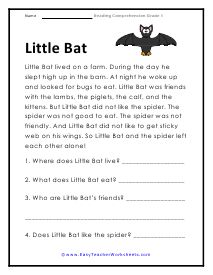 a little bat worksheet for kids to learn how to read and write it