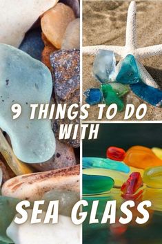 Art Ideas With Sea Shells, Sea Glass Storage Ideas, Making Sea Glass Diy, Displaying Sea Glass Ideas, River Glass Ideas, Beach Glass Suncatcher, Diy Glass Jewelry, Beach Glass Projects Ideas, Driftwood And Beach Glass Crafts