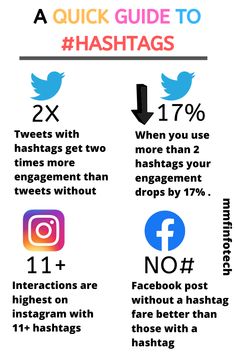 the social media info sheet for hashs