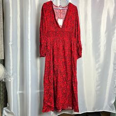 Knox Rose Women’s Long Sleeve Dress Red Rose Print Dress For Spring, Bohemian Embroidered Dress, Long Sleeve Babydoll Dress, Ruffle Long Sleeve Dress, Peasant Style Dress, Womens Green Dress, Long Sleeve Boho Dress, Womens Wrap Dress, Embroidered Dress Boho