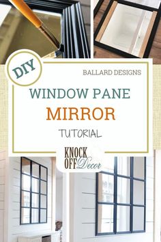 the diy window pane mirror is easy to make