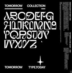 an advertisement for tomorrow's typoday with the words tomorrow and tomorrow written in white